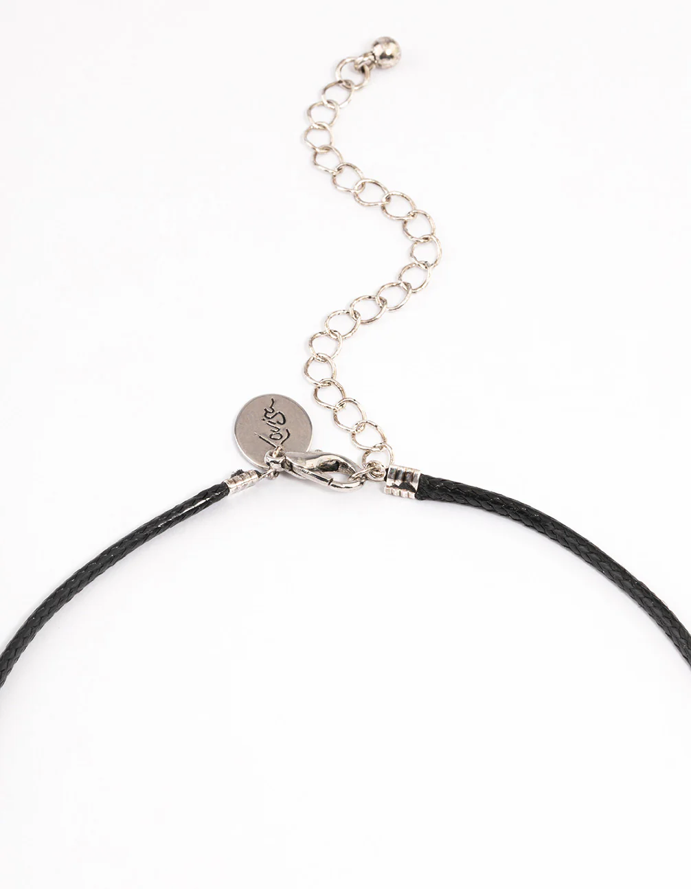 Antique Silver Butterfly Cord Necklace - Image 3