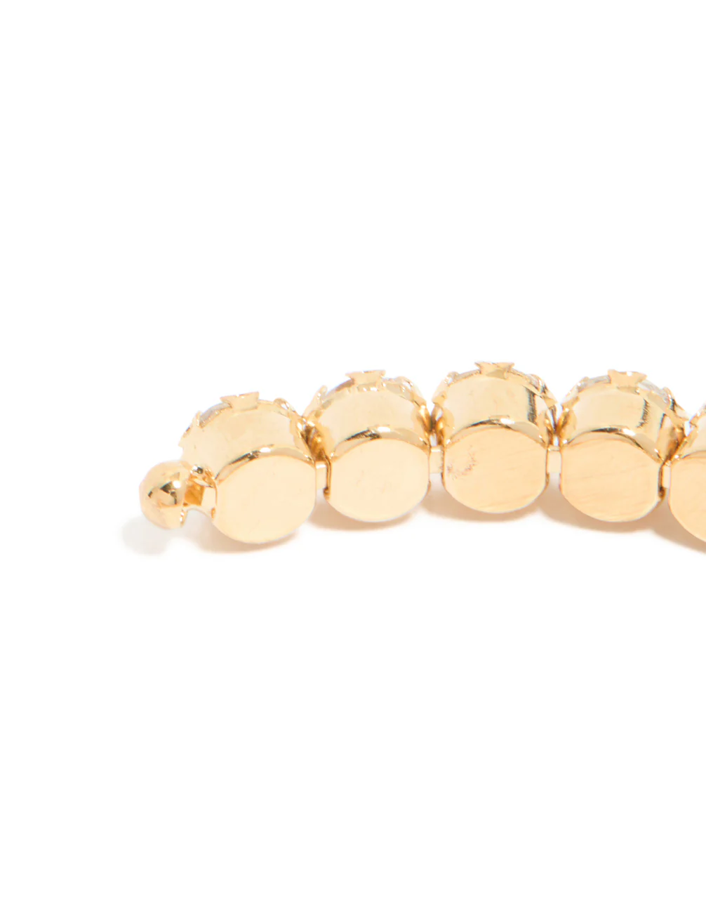 Gold Round Diamante Open Wrist Cuff - Image 5