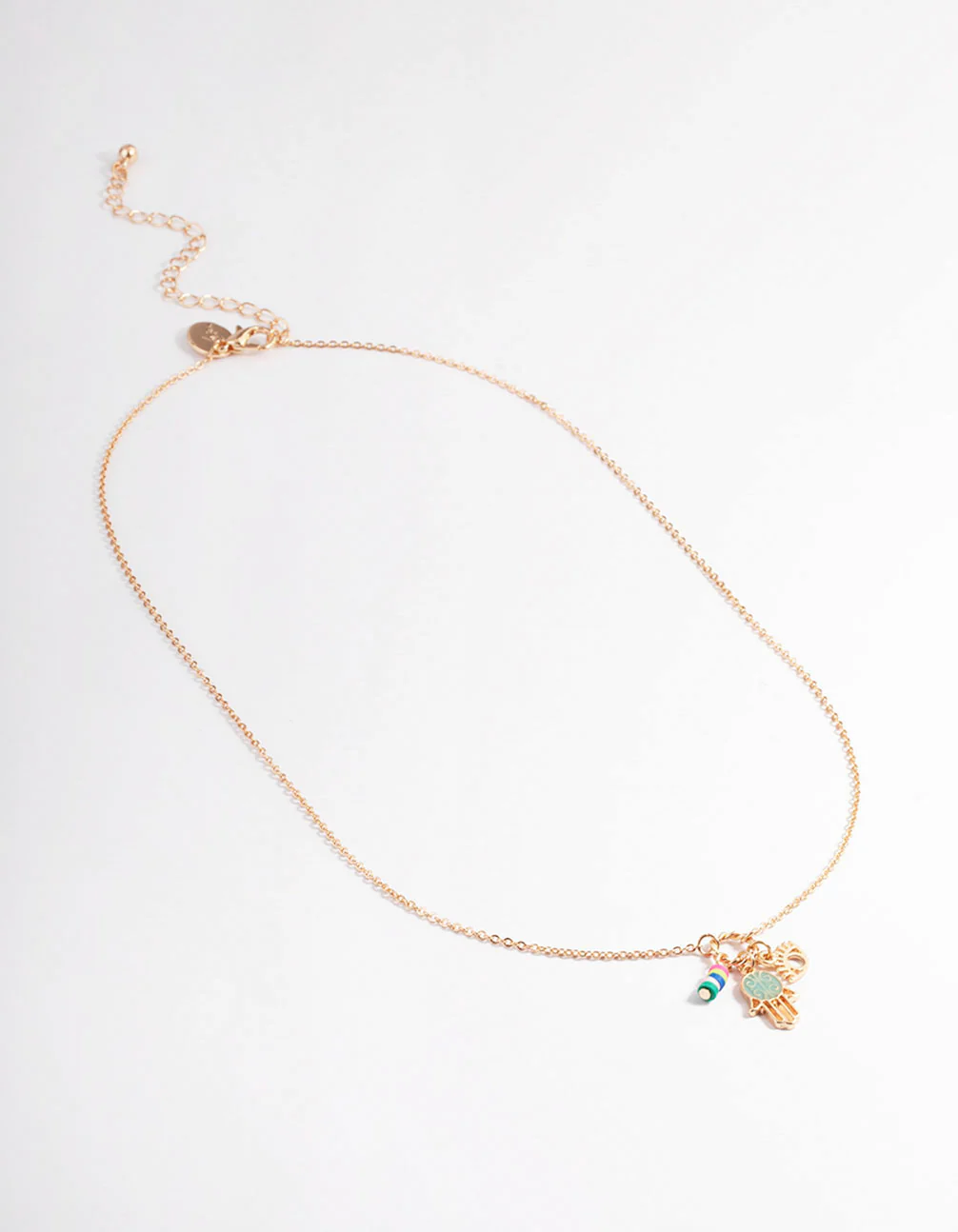Gold Hamsa & Eye Necklace - Image 2