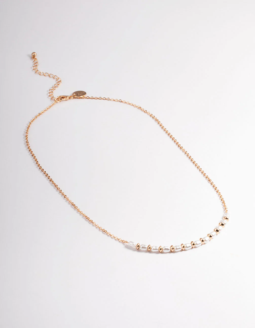 Gold Pearl Smile Necklace - Image 2