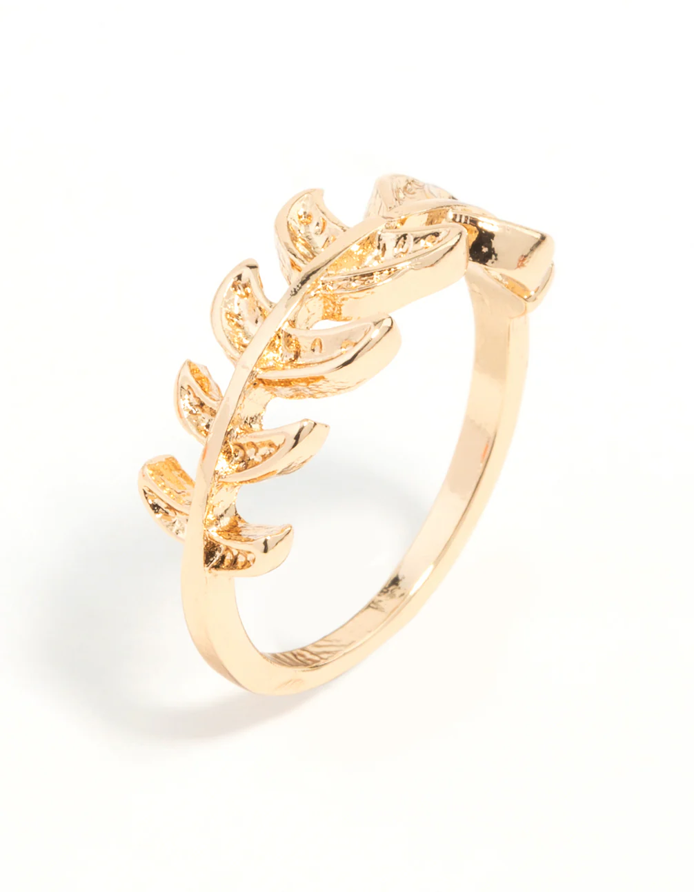 Gold Leaf Band Ring - Image 2