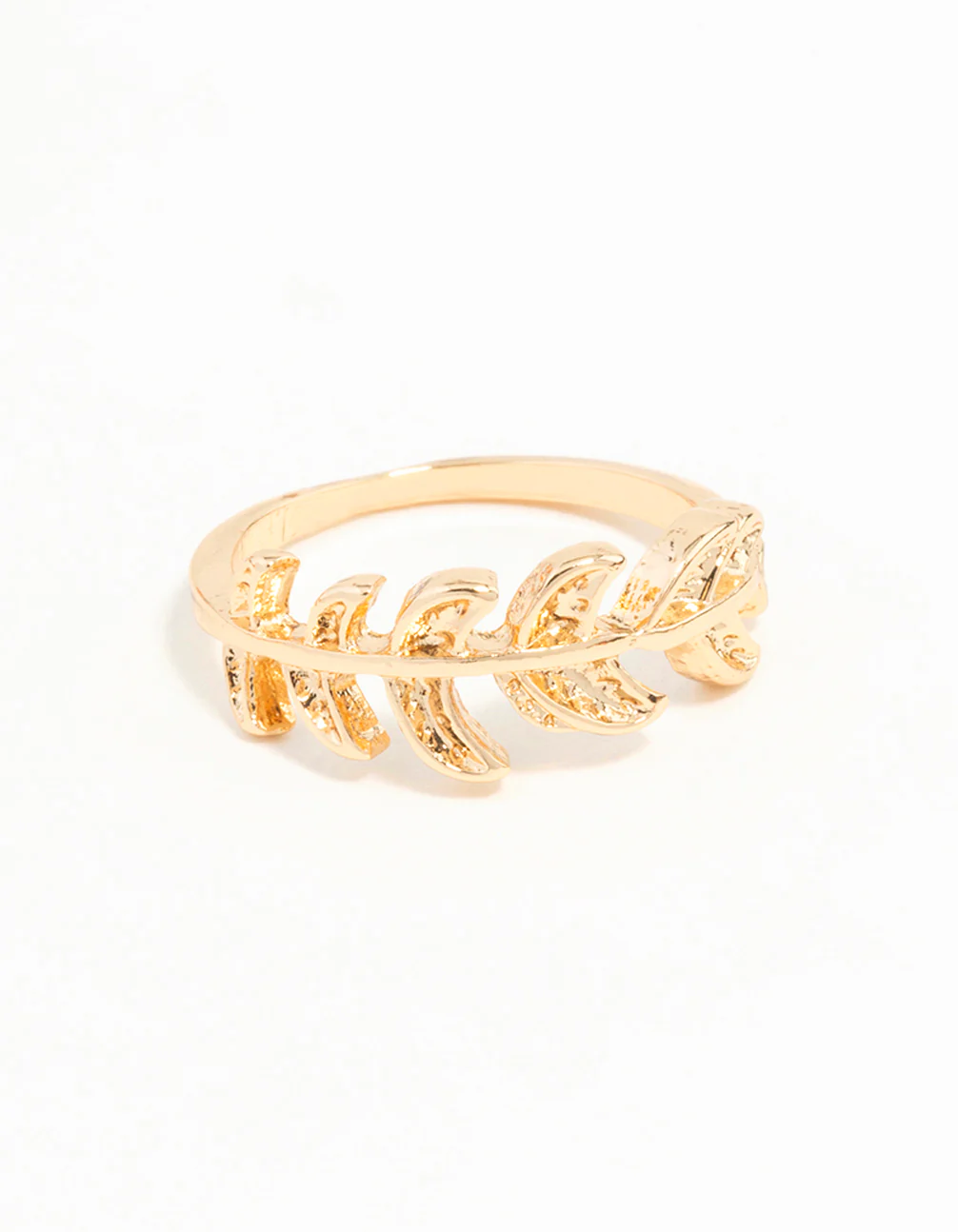 Gold Leaf Band Ring - Image 3