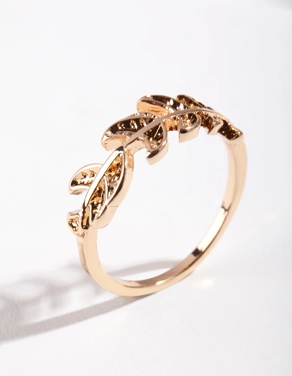 Gold Leaf Band Ring - Image 5