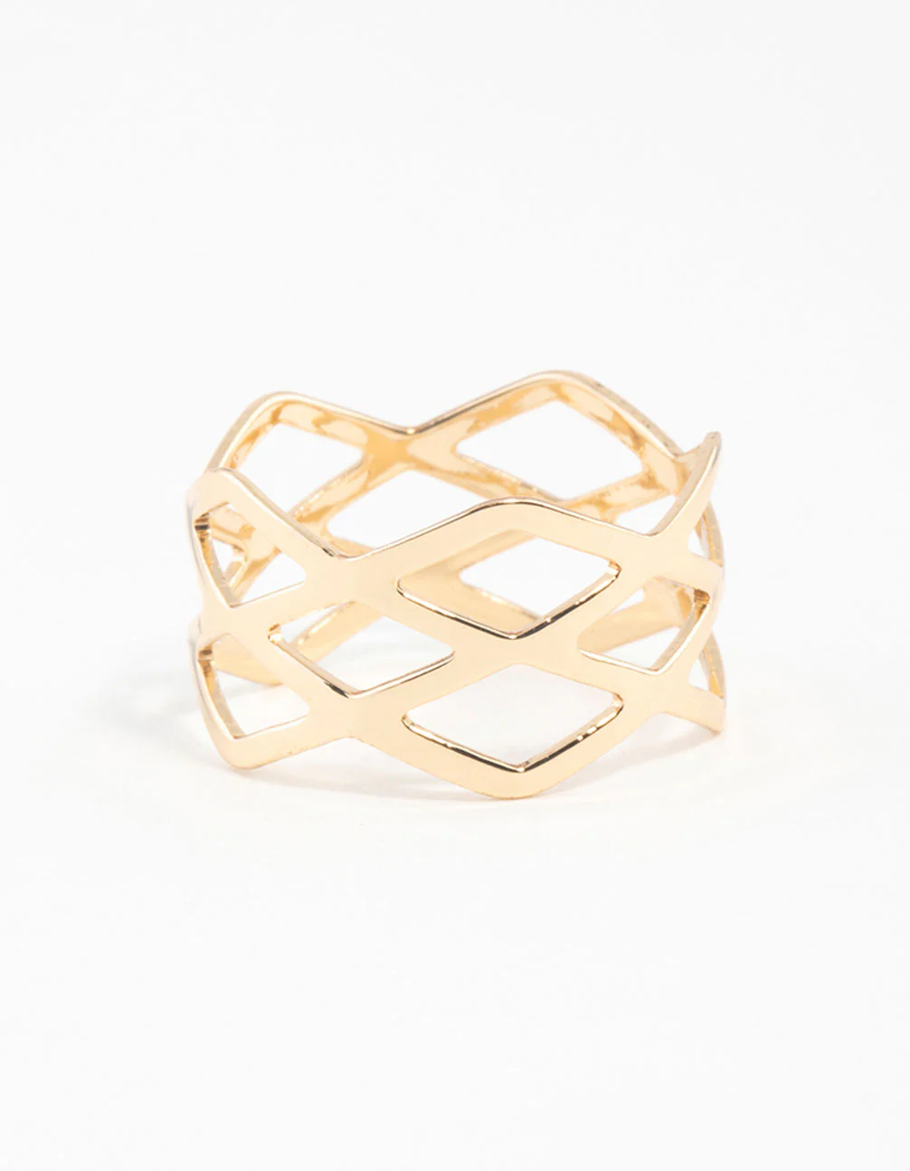 Gold Multi Cross Over Ring - Image 5