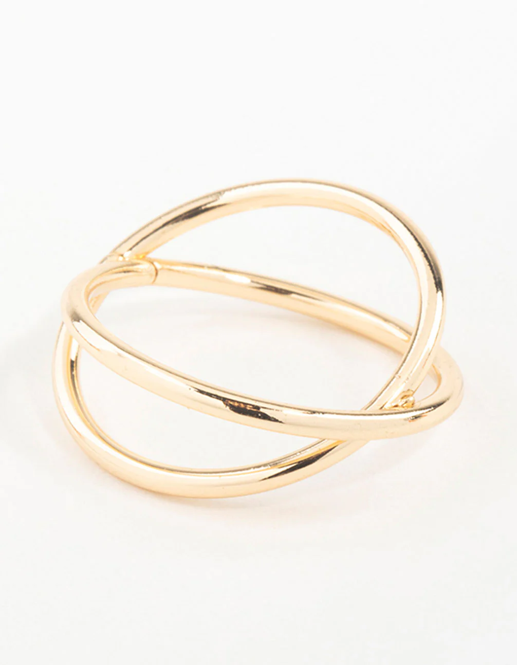 Gold Classic Crossover Ring - Image 4