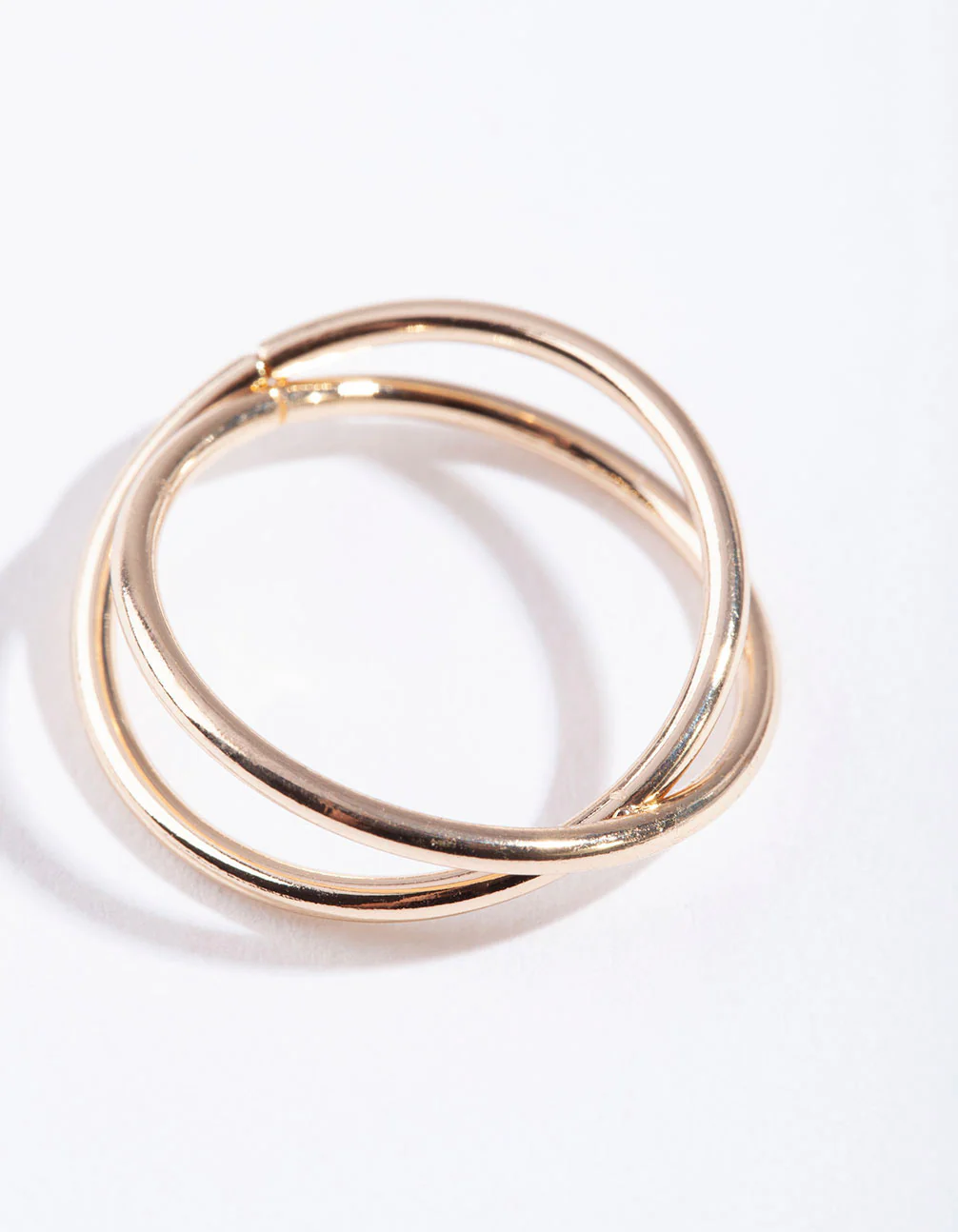 Gold Classic Crossover Ring - Image 5