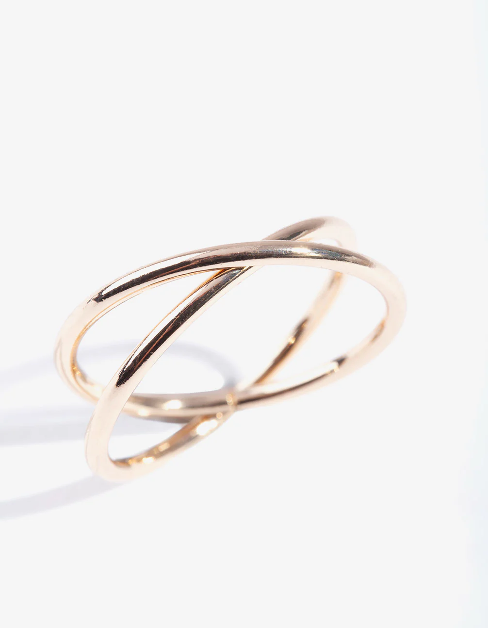 Gold Classic Crossover Ring - Image 6