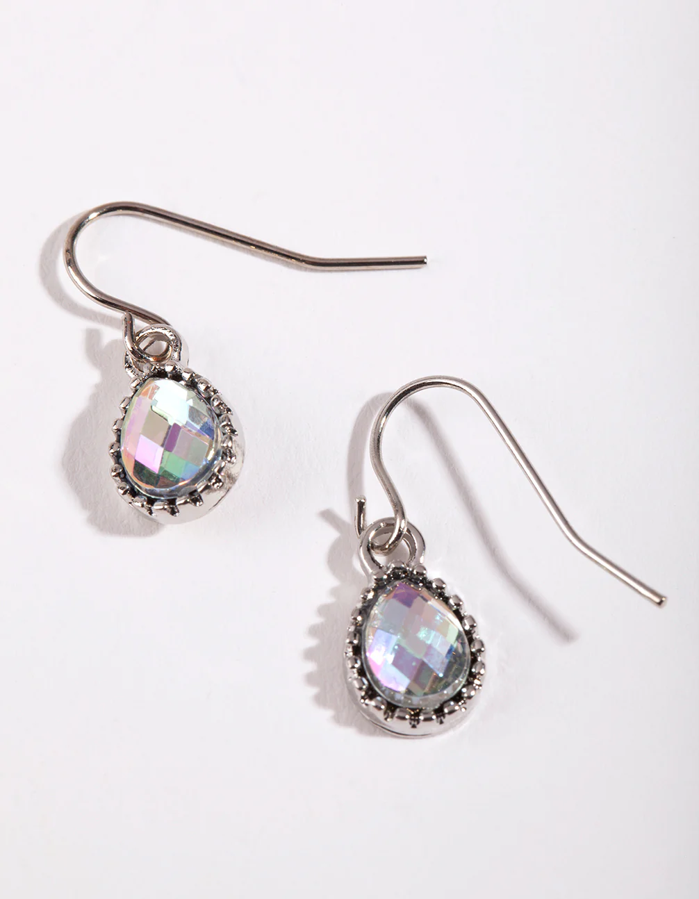 Petrol Effect Teardrop Earrings - Image 2