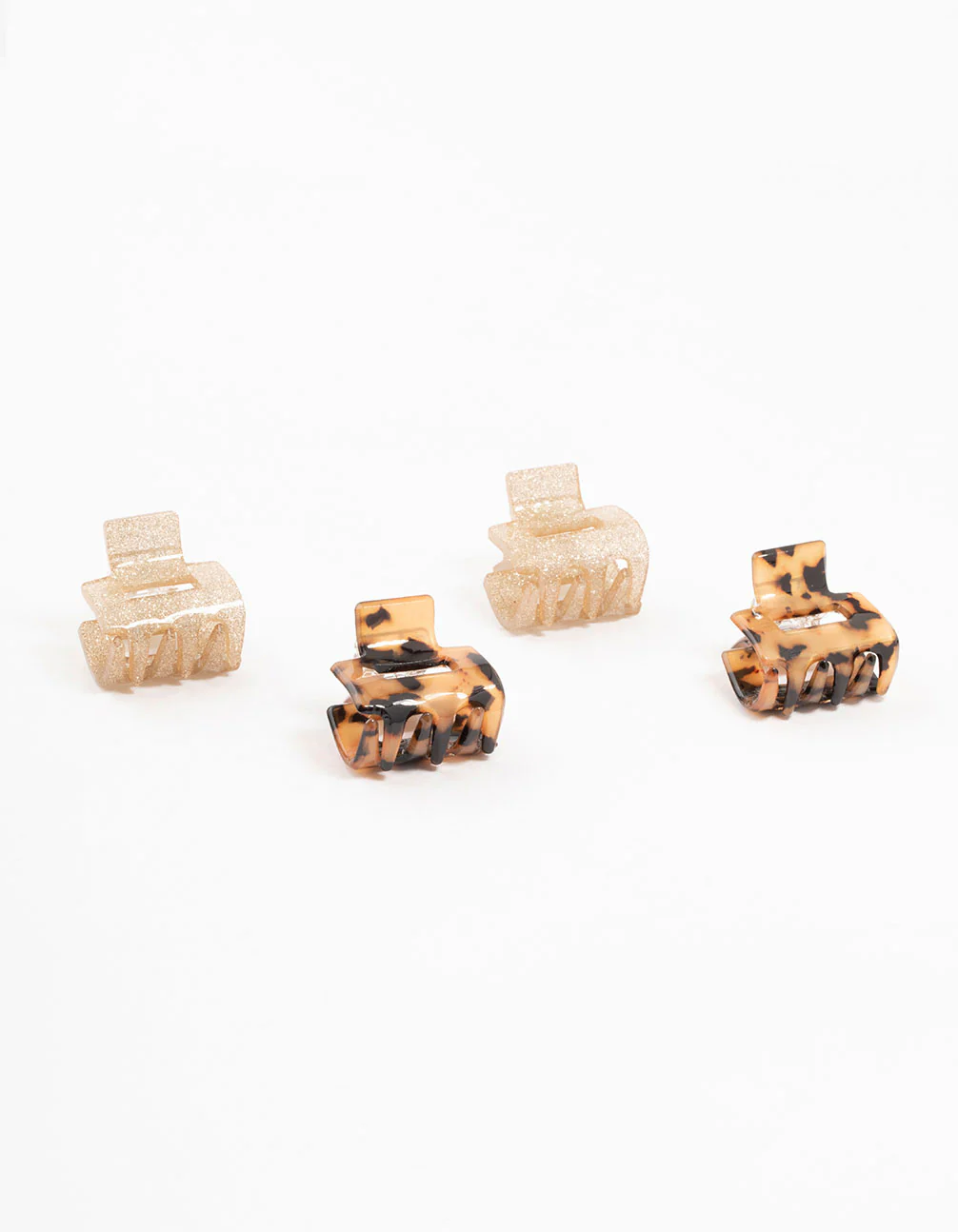 Acrylic Mini Square Claw Clips 4-Pack - Image 2