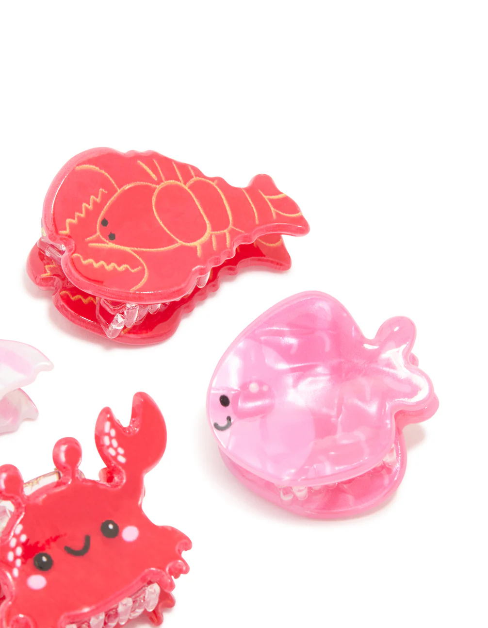 Acrylic Sea Life Claw Clips 4-Pack - Image 3