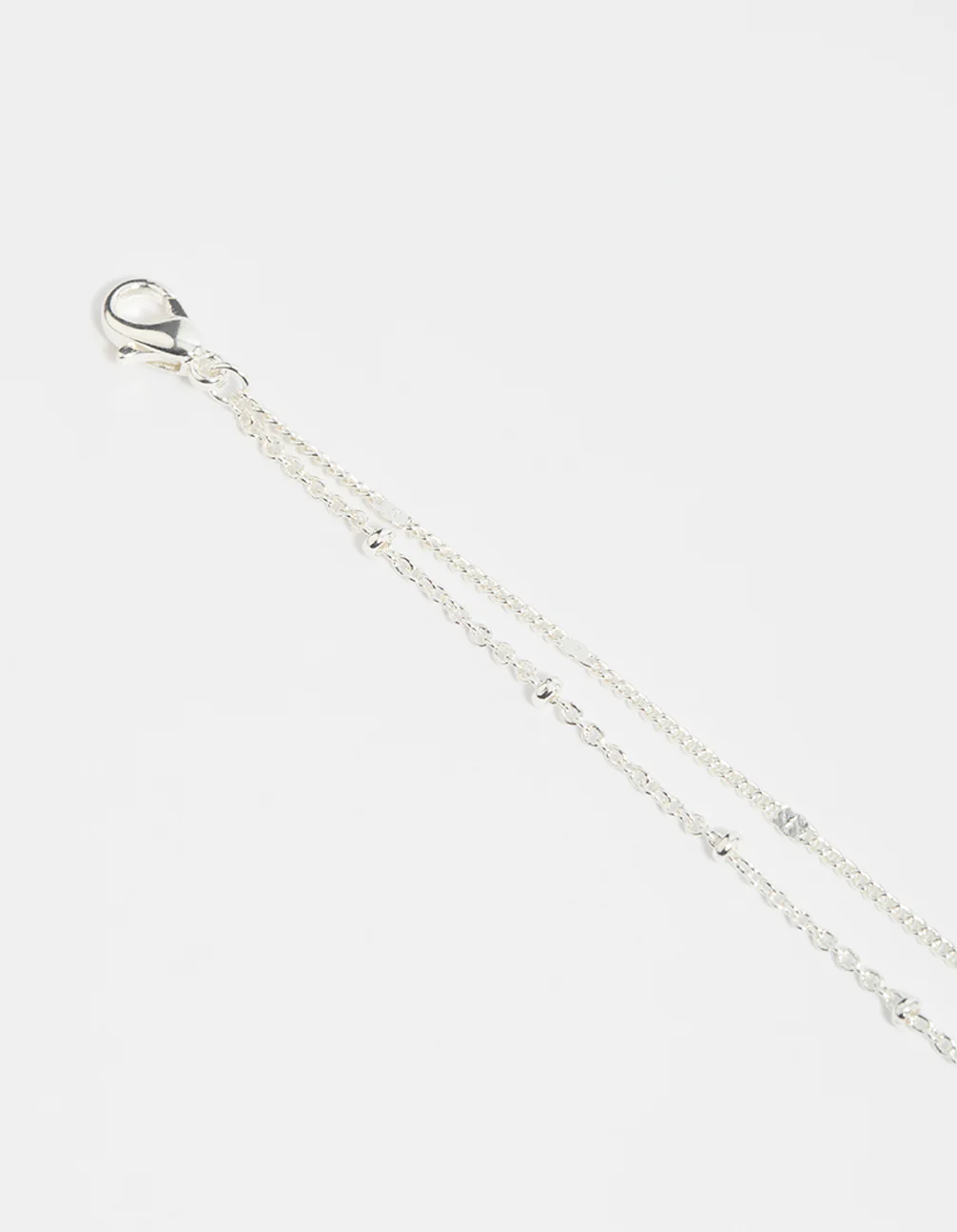 Silver Layered Chain Bracelet - Image 3