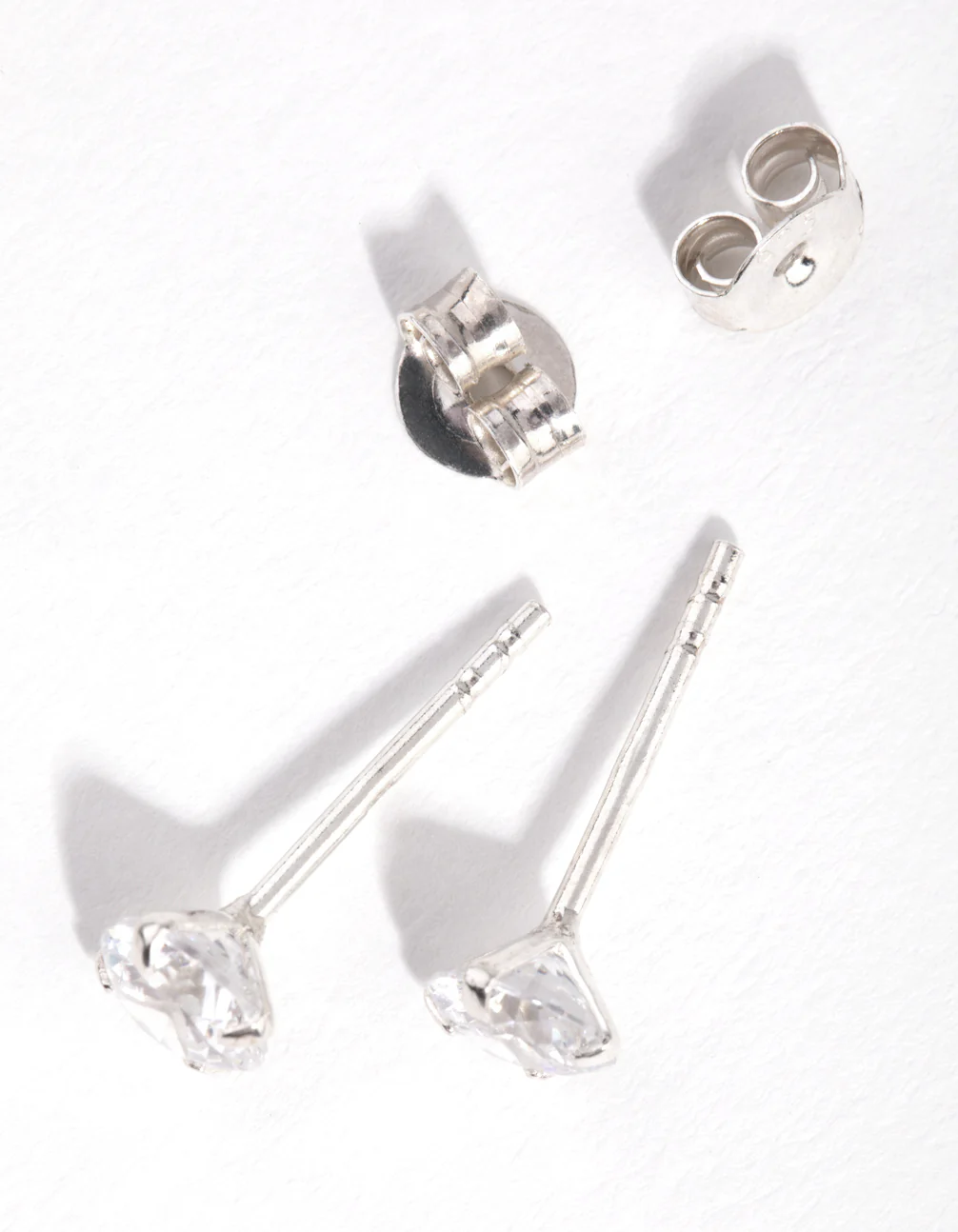 Sterling Silver 0.5ct Cubic Zirconia Stud Earrings - Image 3