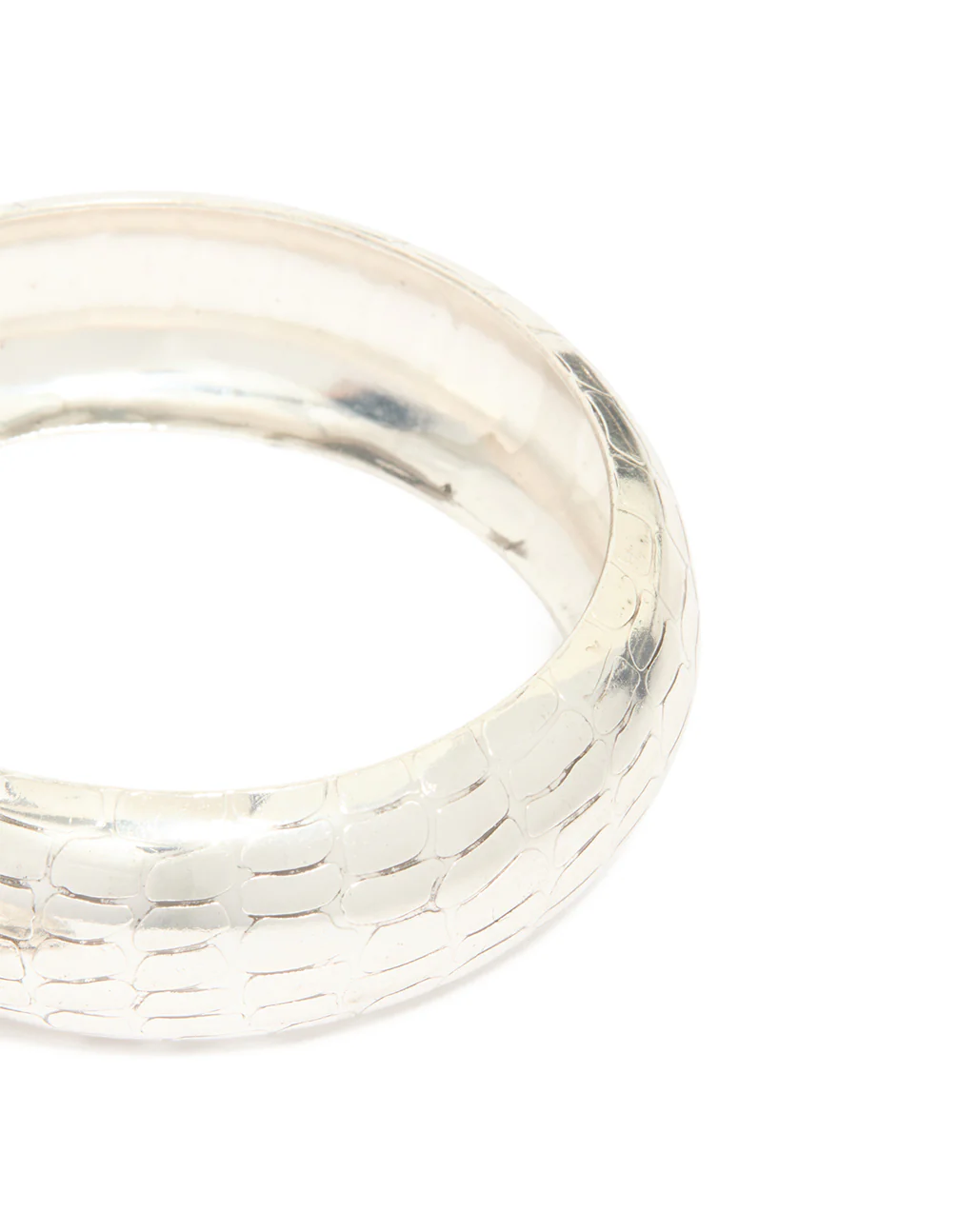 Antique Silver Textured Thick and Thin Bangles 2-Pack - Image 3