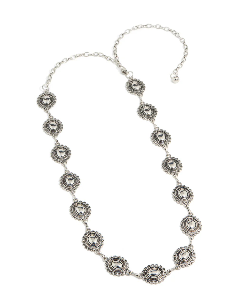 Antique Silver Western Scalloped Oval Belt - Image 2