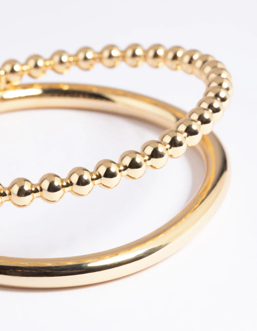 Gold Plated Chain Cuff Bangle Bracelet - Image 3
