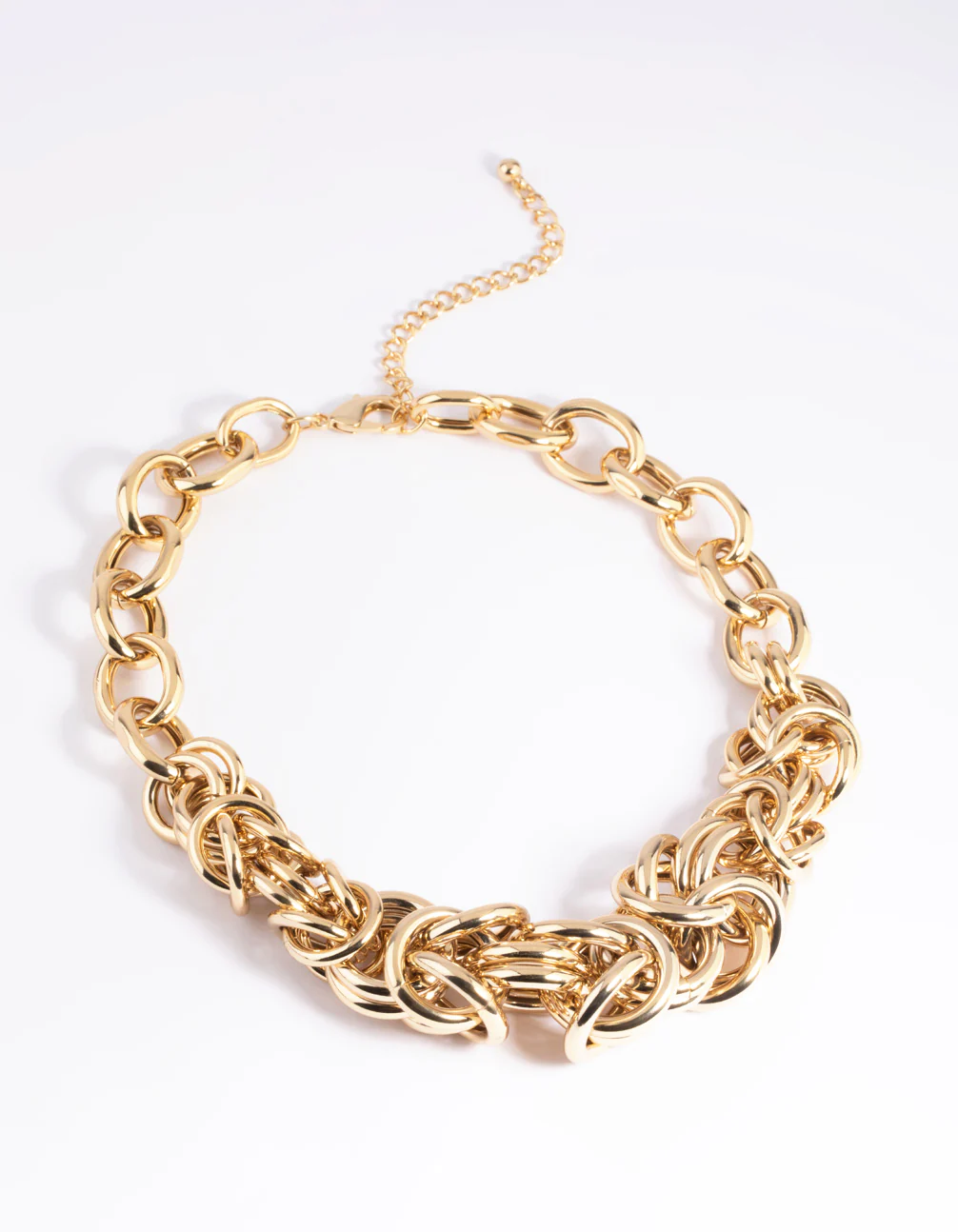 Gold Plated Knotted Chain Necklace - Image 3