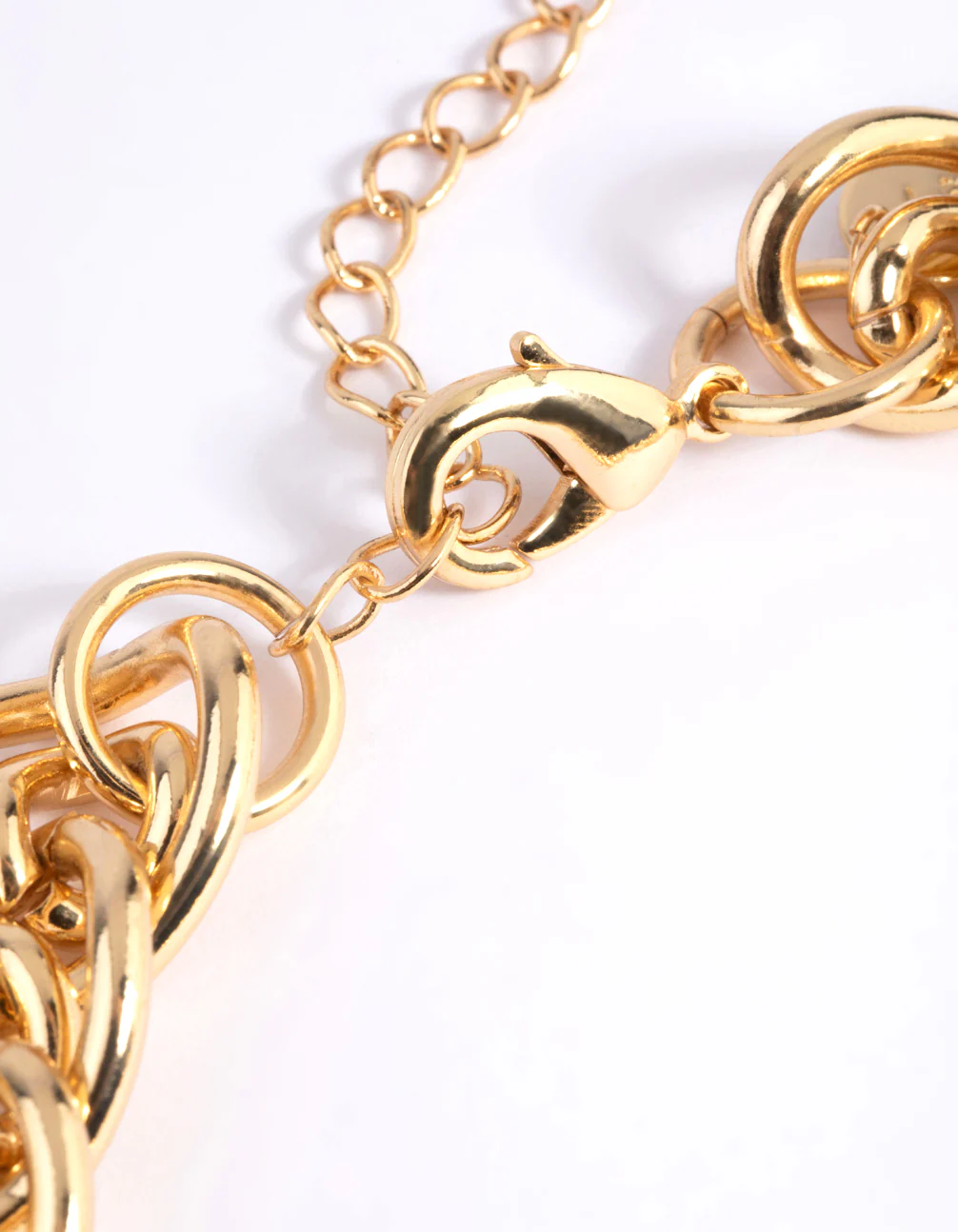 Gold Plated Brass Chunky Link Chain Necklace - Image 4
