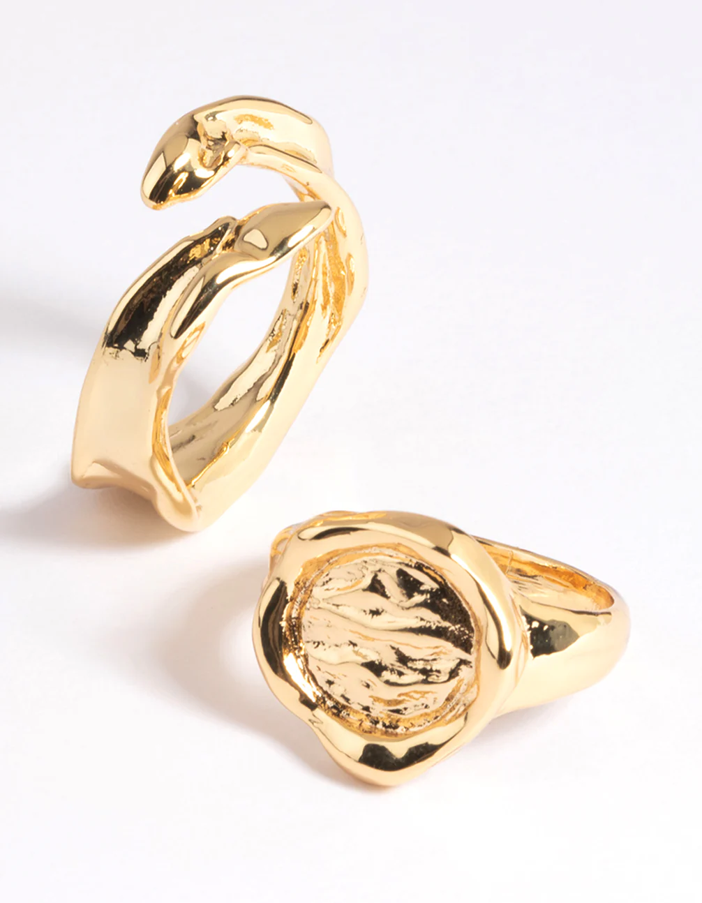 Gold Plated Molten Ring - Image 3