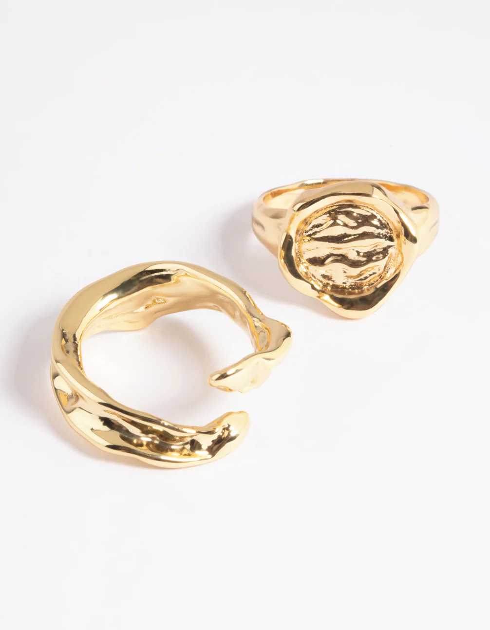 Gold Plated Molten Ring - Image 4