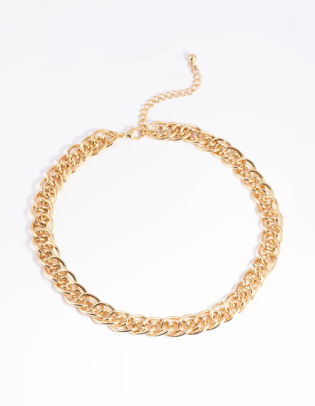 Gold Plated Oval Link Chain Necklace - Image 3