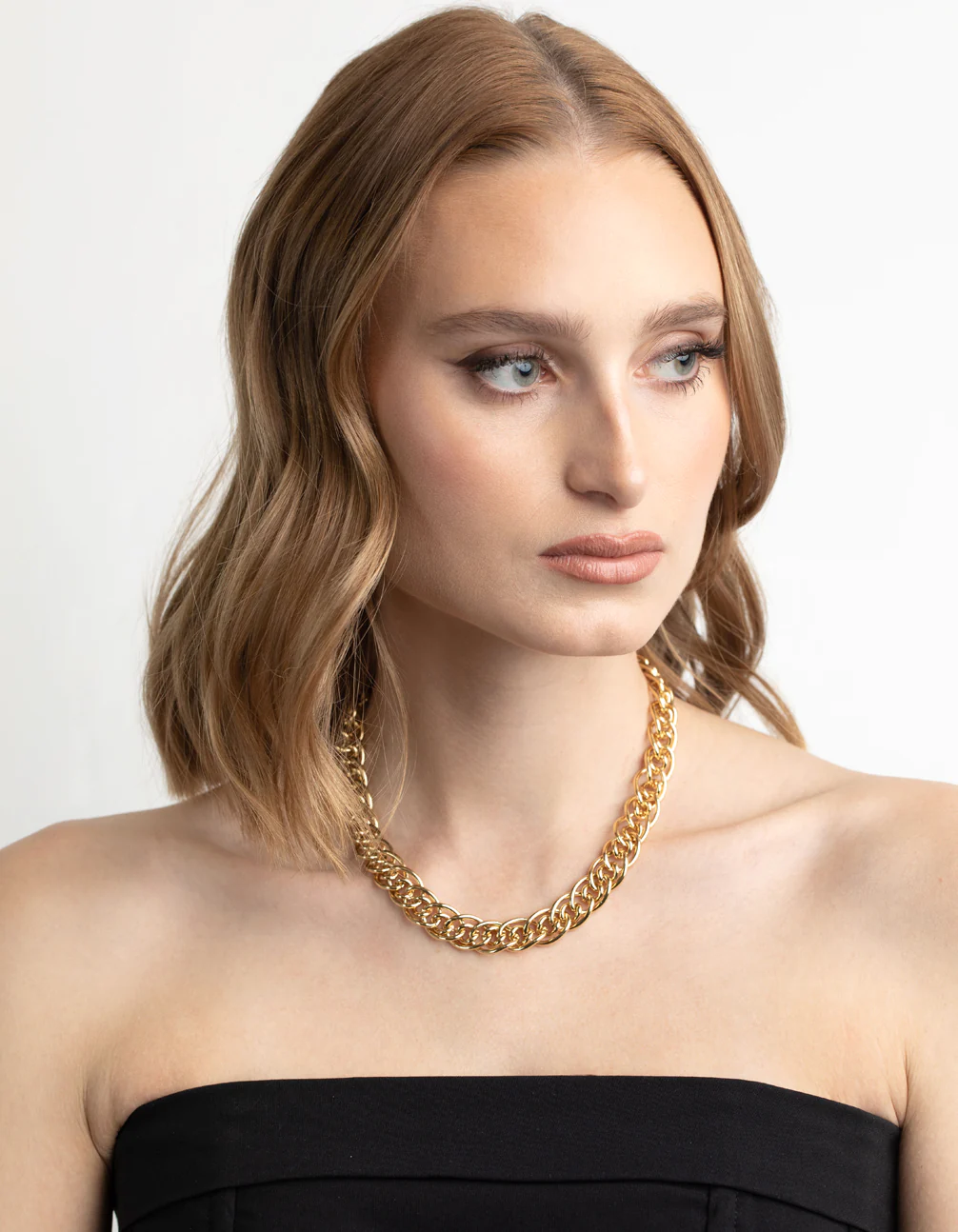 Gold Plated Oval Link Chain Necklace - Image 5