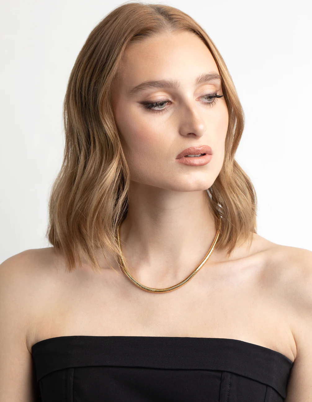 Gold Plated Snake Chain Necklace - Image 5