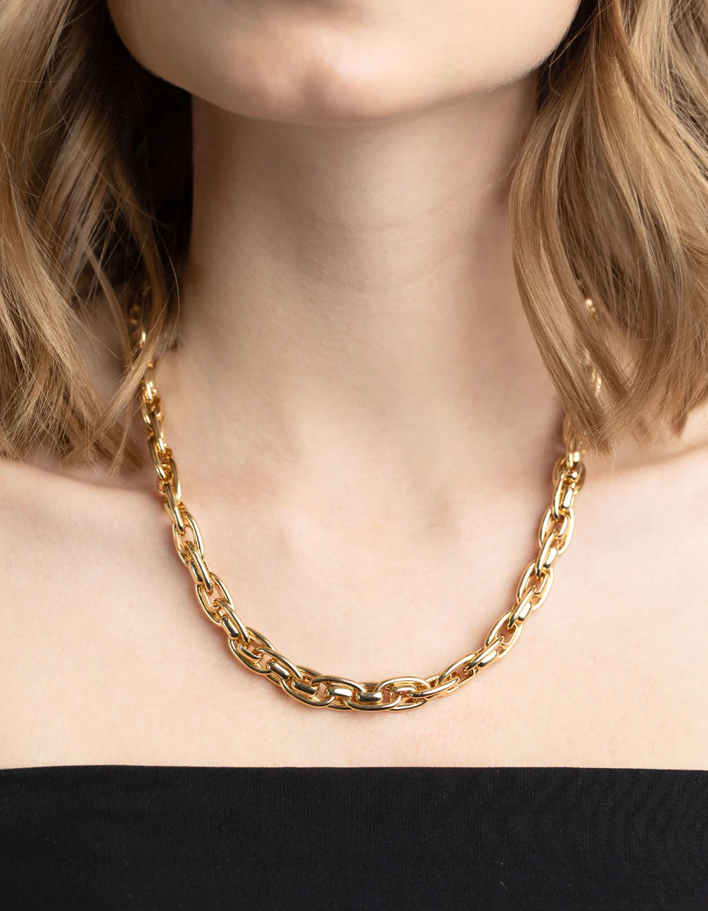 Gold Plated Twisted Chain Necklace - Image 2