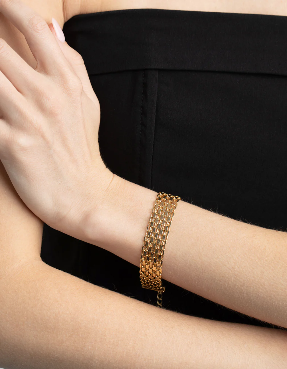 Gold Plated Watch Chain Bracelet - Image 2