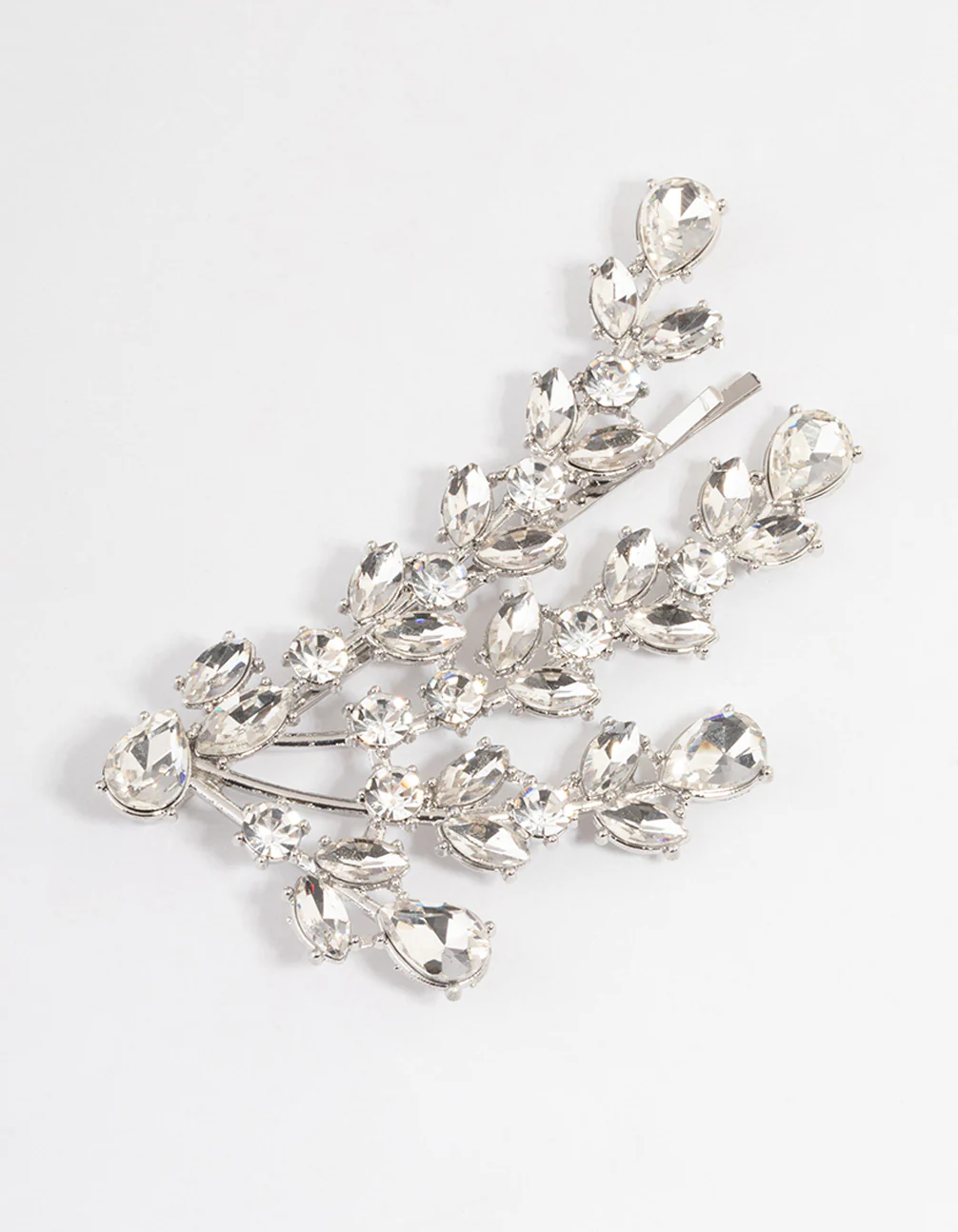 Silver Crystal Diamante Hair Slide