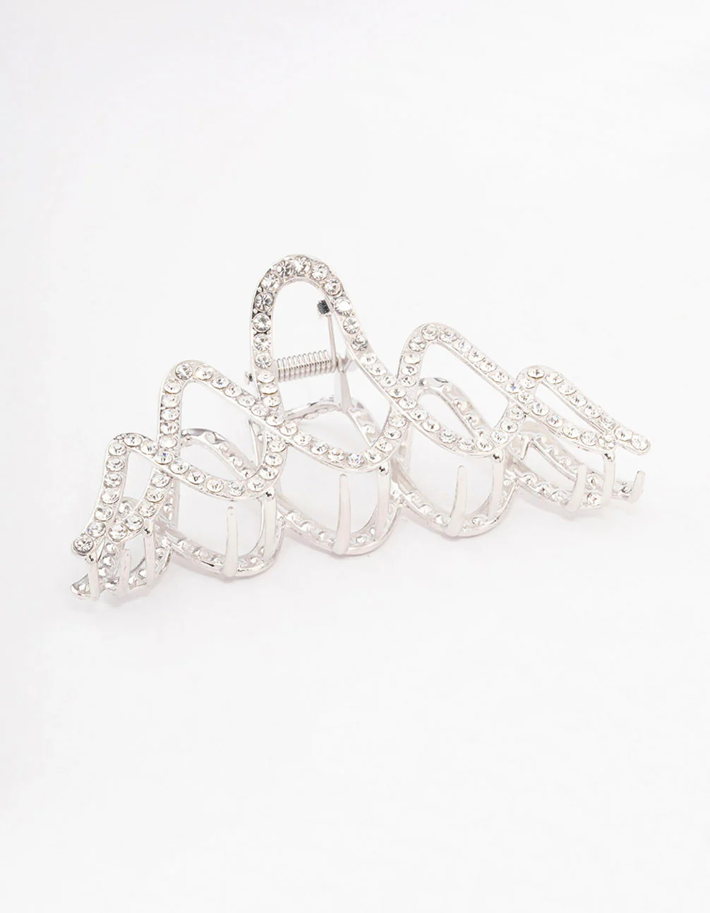 Silver Diamante Infinity Hair Claw Clip - Image 2