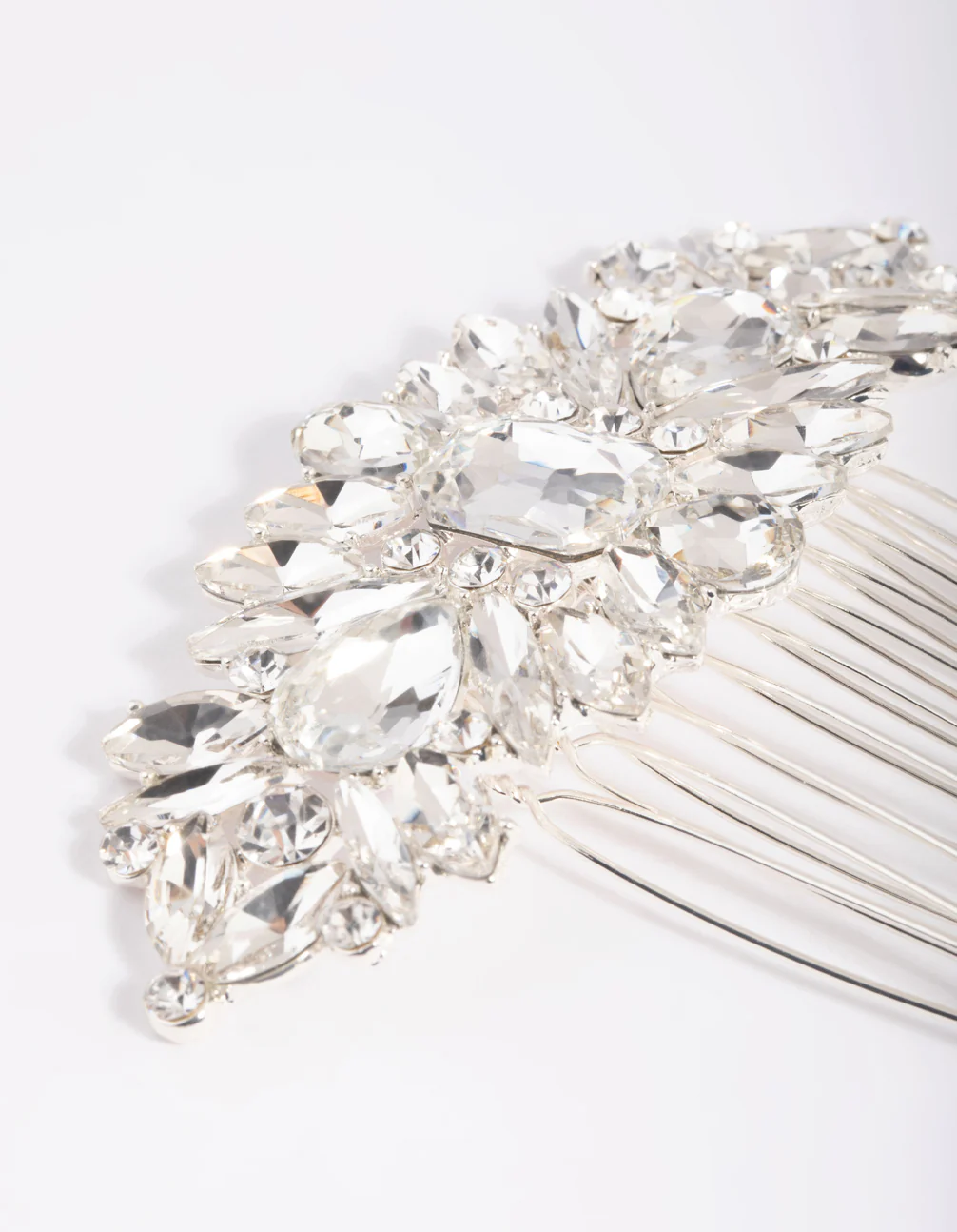Silver Diamante Statement Comb - Image 3