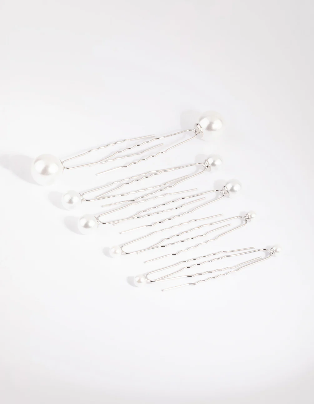 Silver Pearl Hair Pin Pack