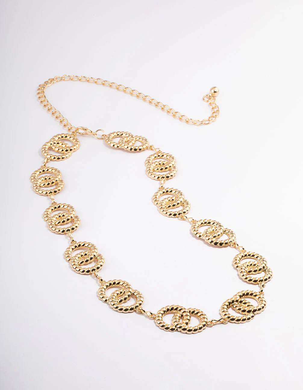 Gold Molten Double Link Chain Belt - Image 2