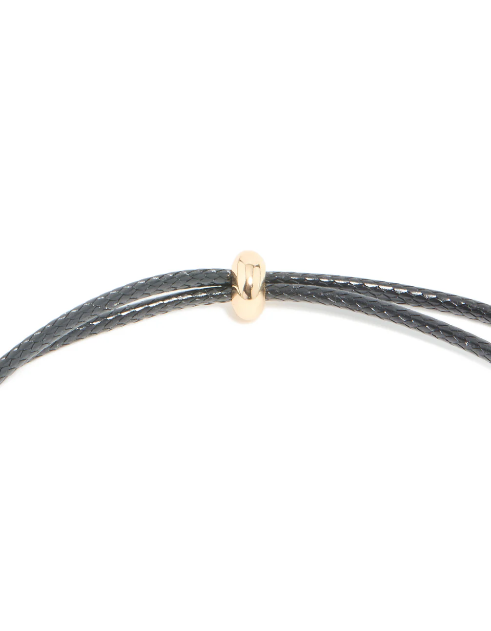 Black Acrylic Open Moltent Pendant Cord Necklace - Image 5