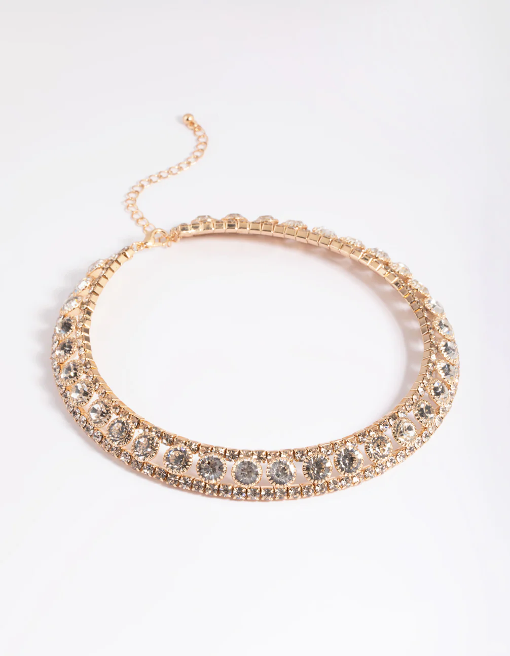 Gold Diamante Collar Choker - Image 2