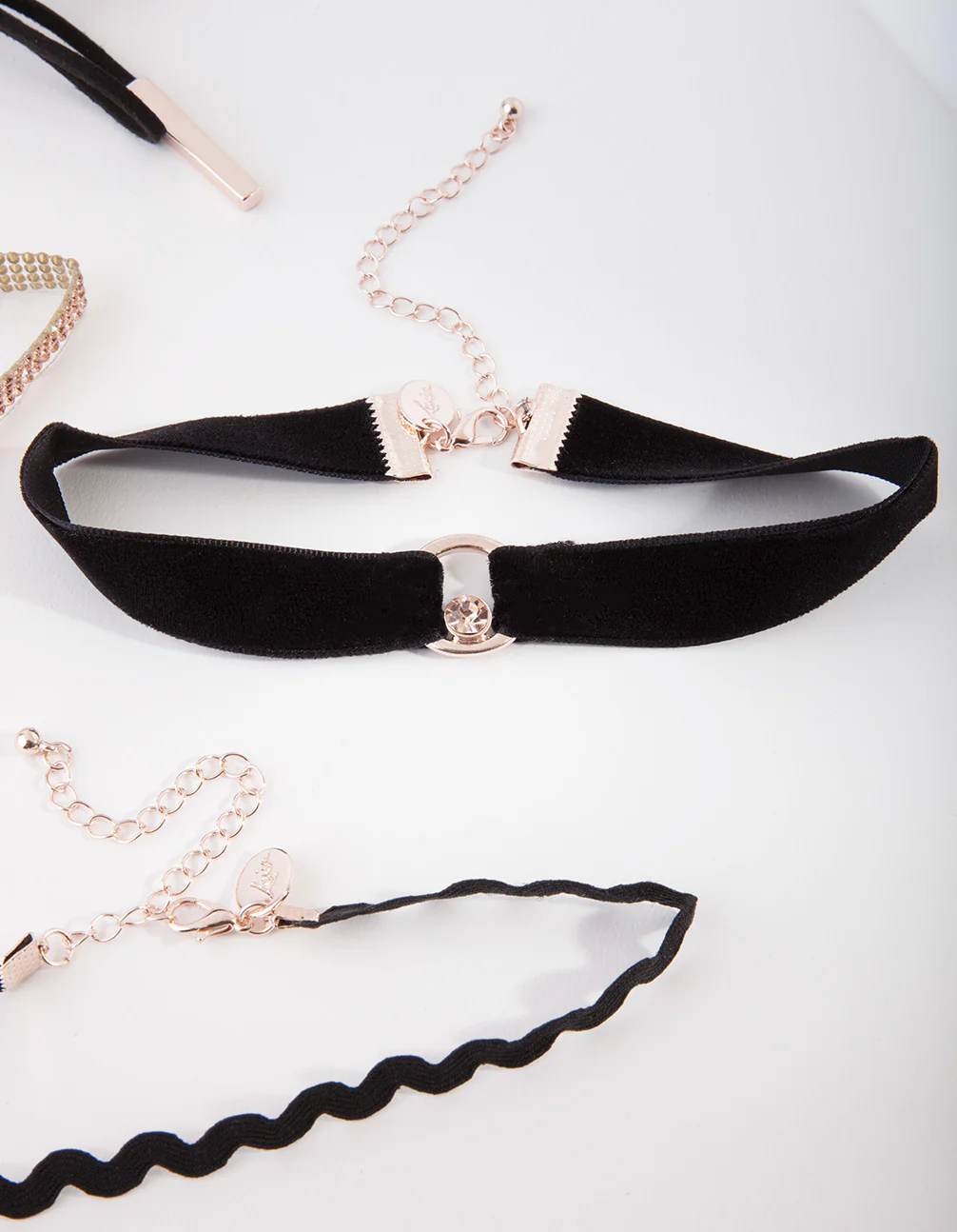 Black & Rose Gold Zig Zag Choker Pack - Image 2