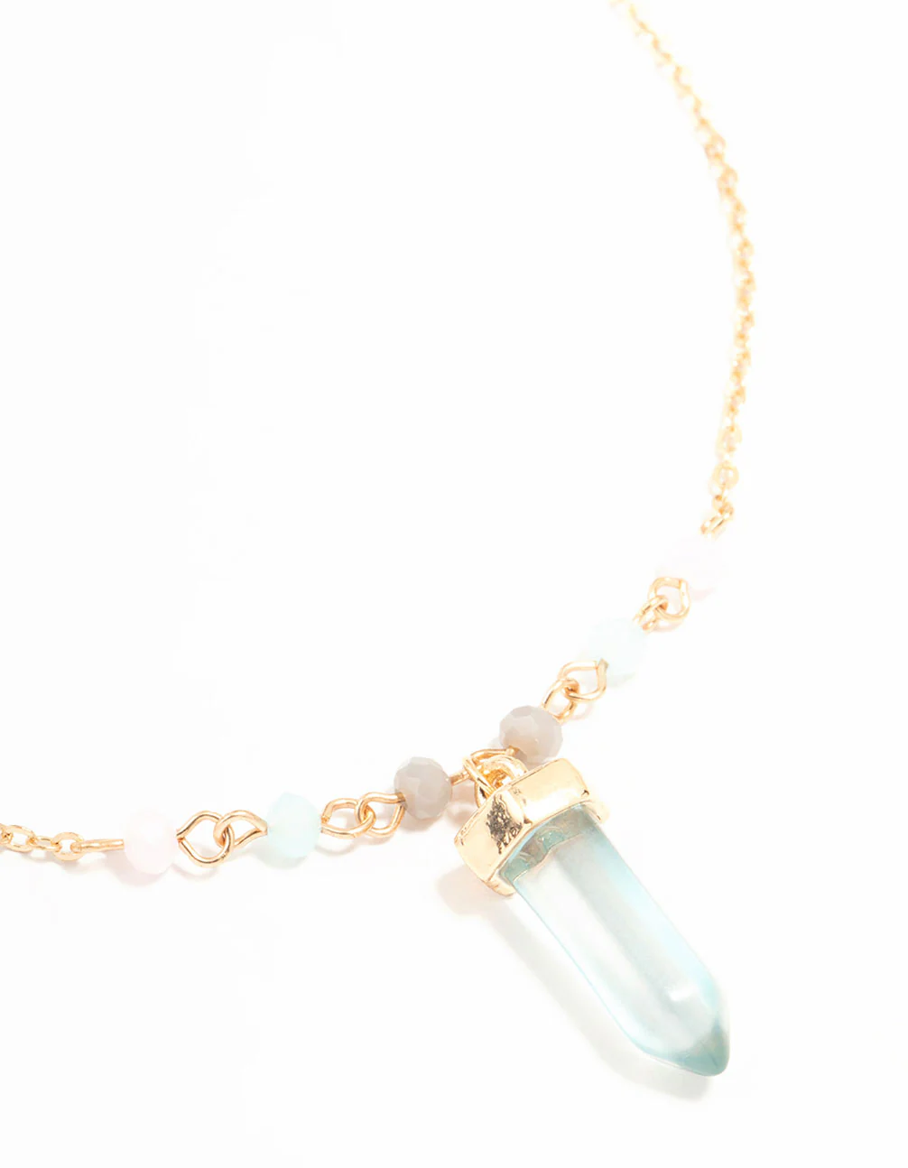 Blue Bead Shard Necklace