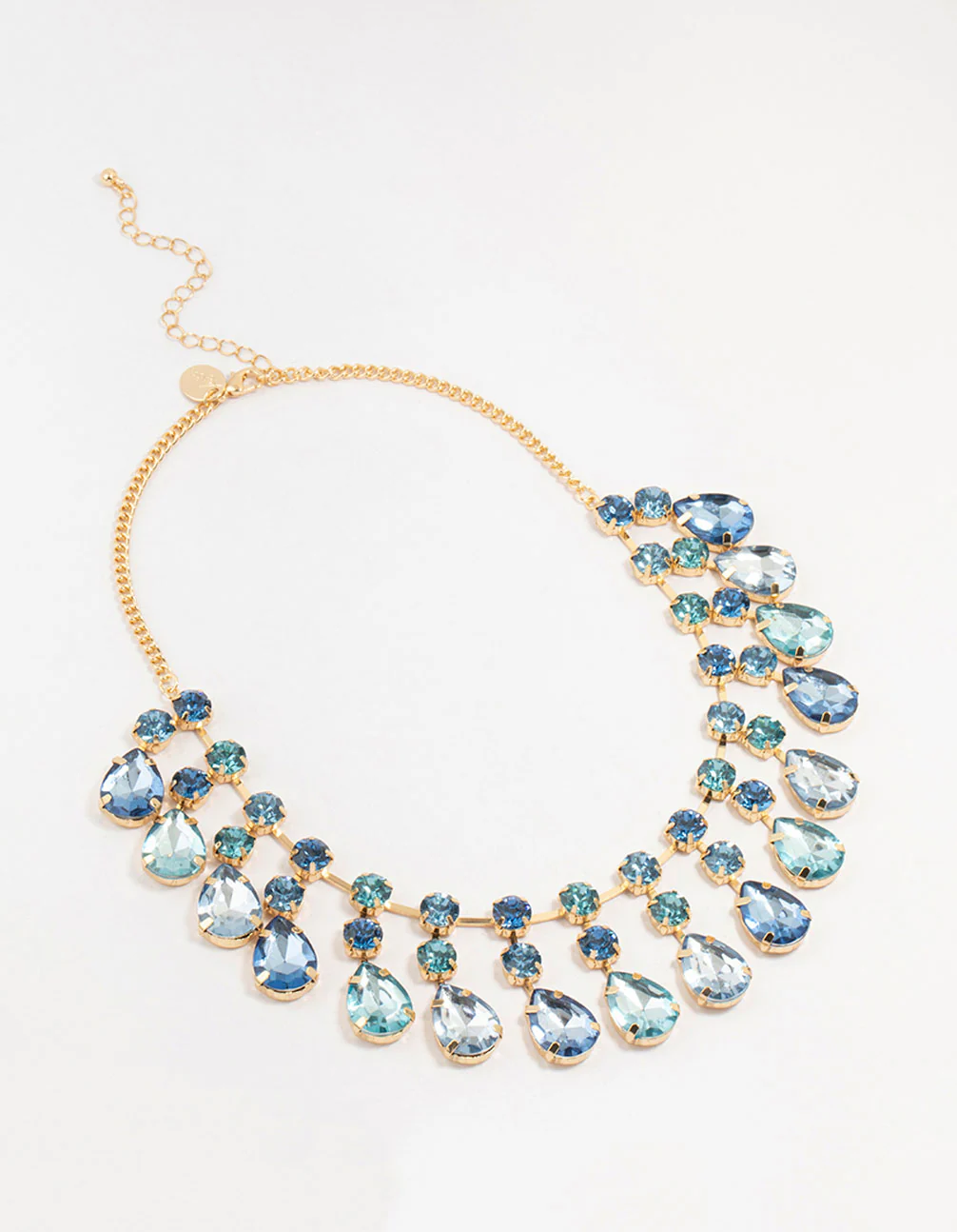Blue Gold Statement Necklace - Image 2