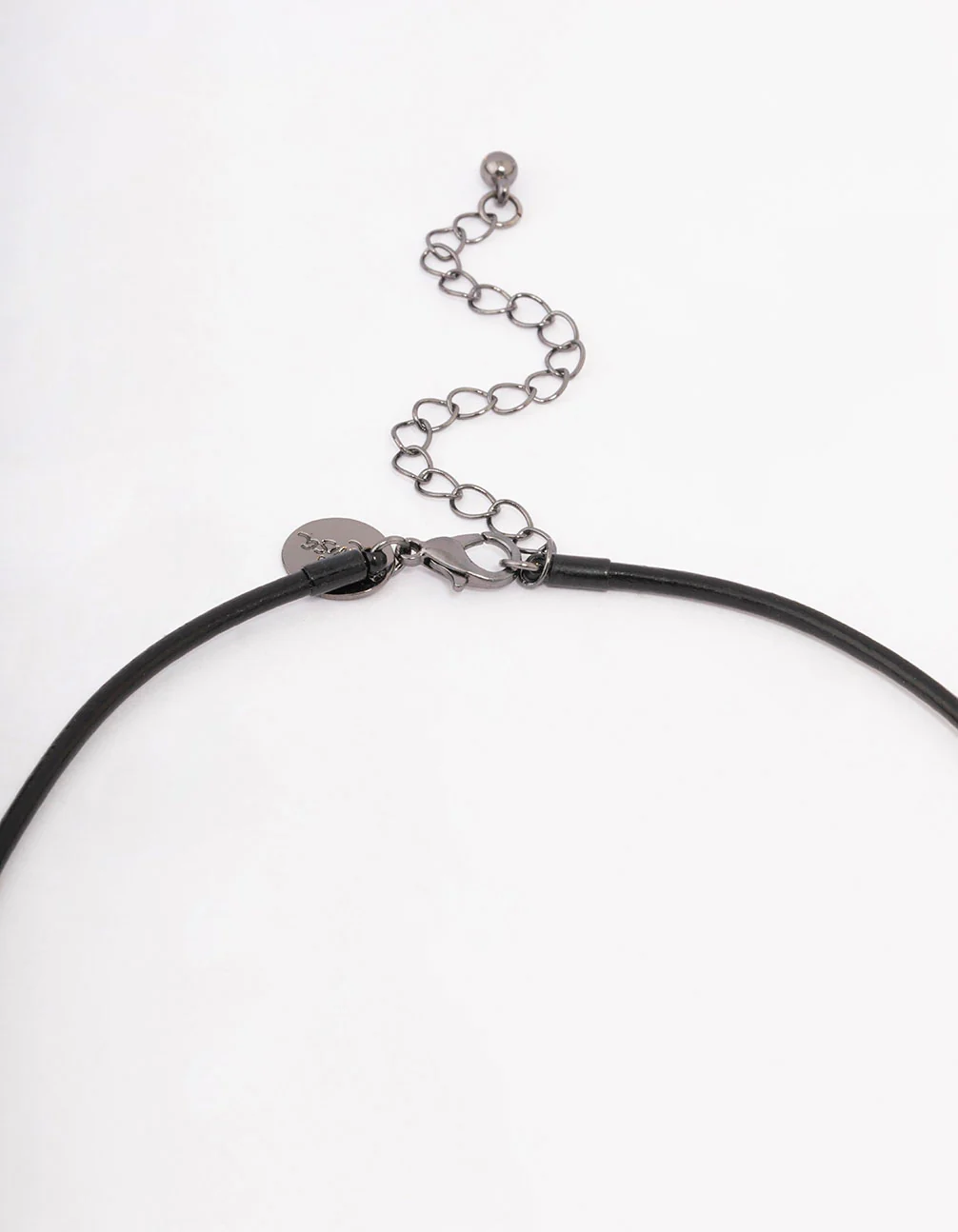 Black Flower Drop Y-Shape Necklace - Image 3