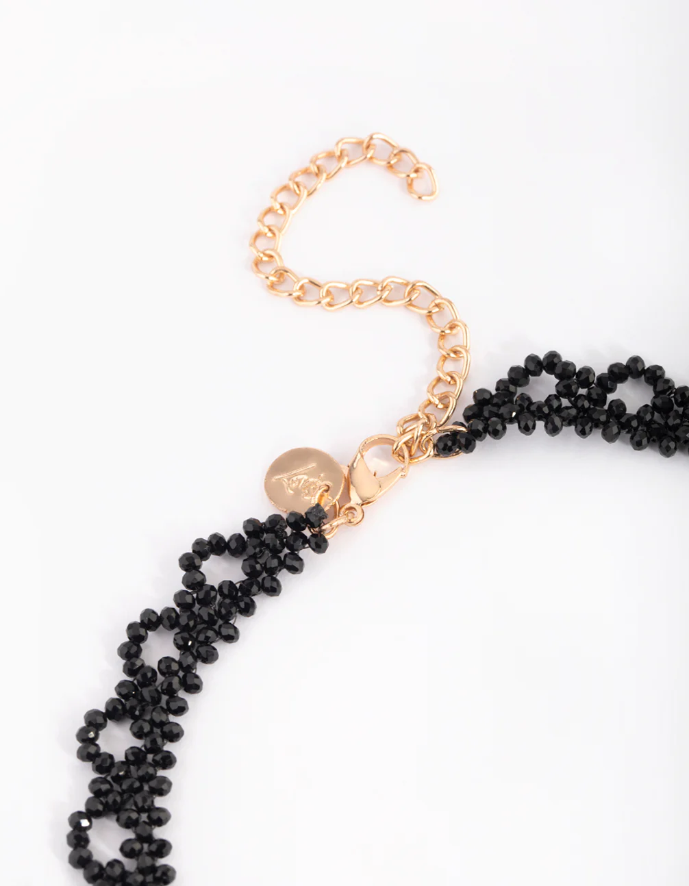 Matte Black Lace Tassel Collar Necklace - Image 3