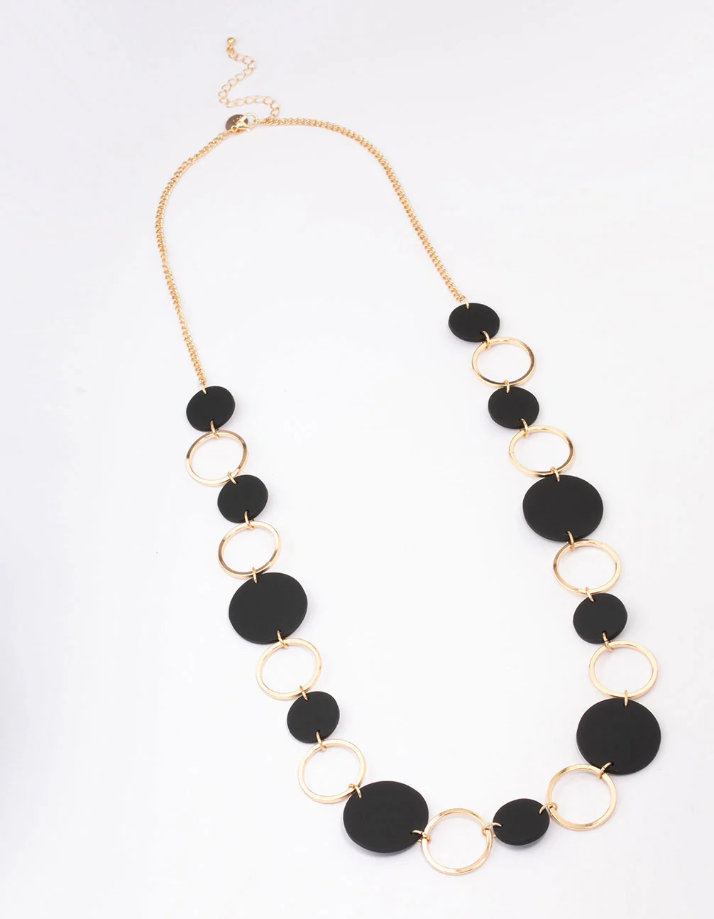 Black Matte Station Disc Necklace - Image 2