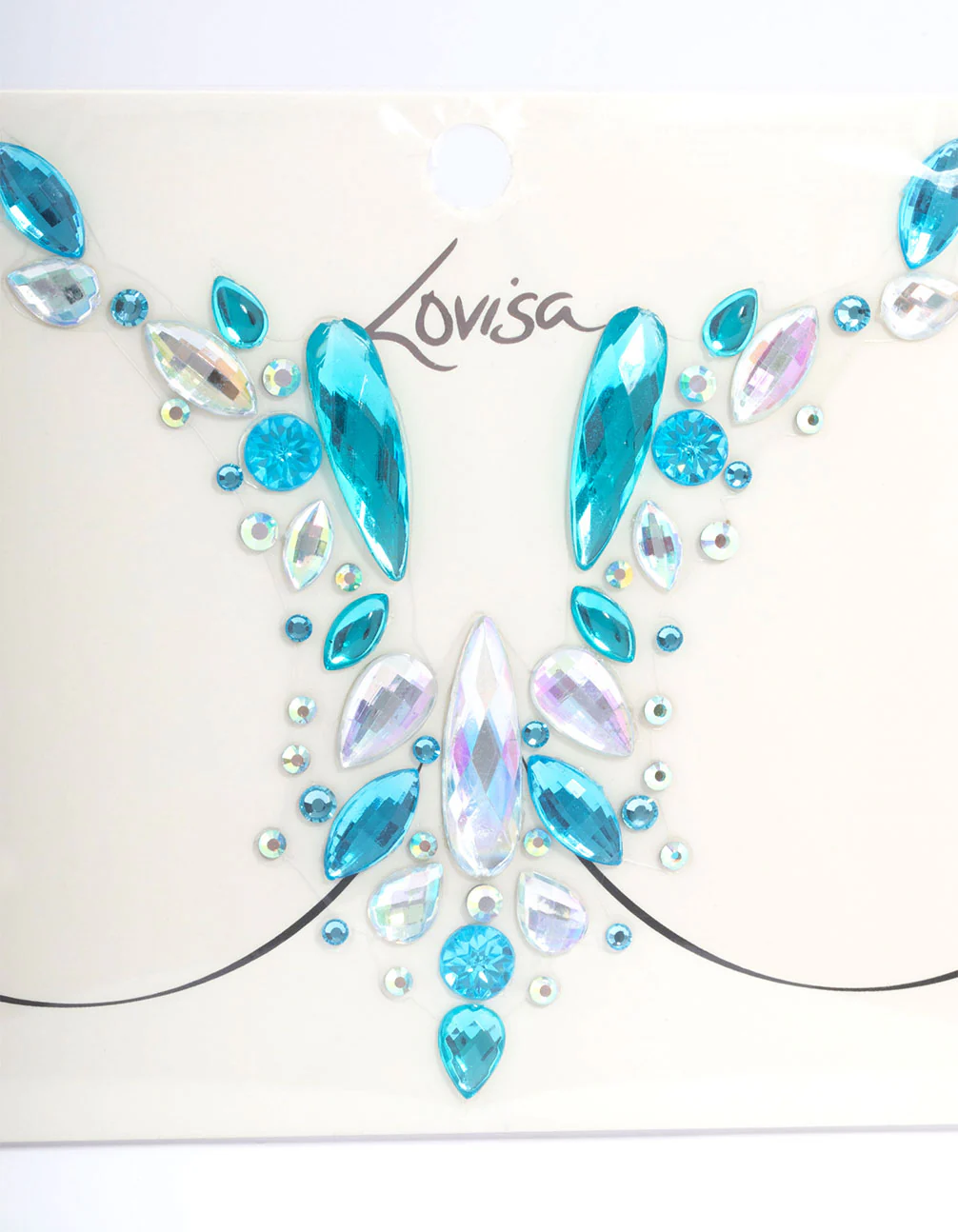 Acrylic Mermaid Blue Chest Jewels - Image 3