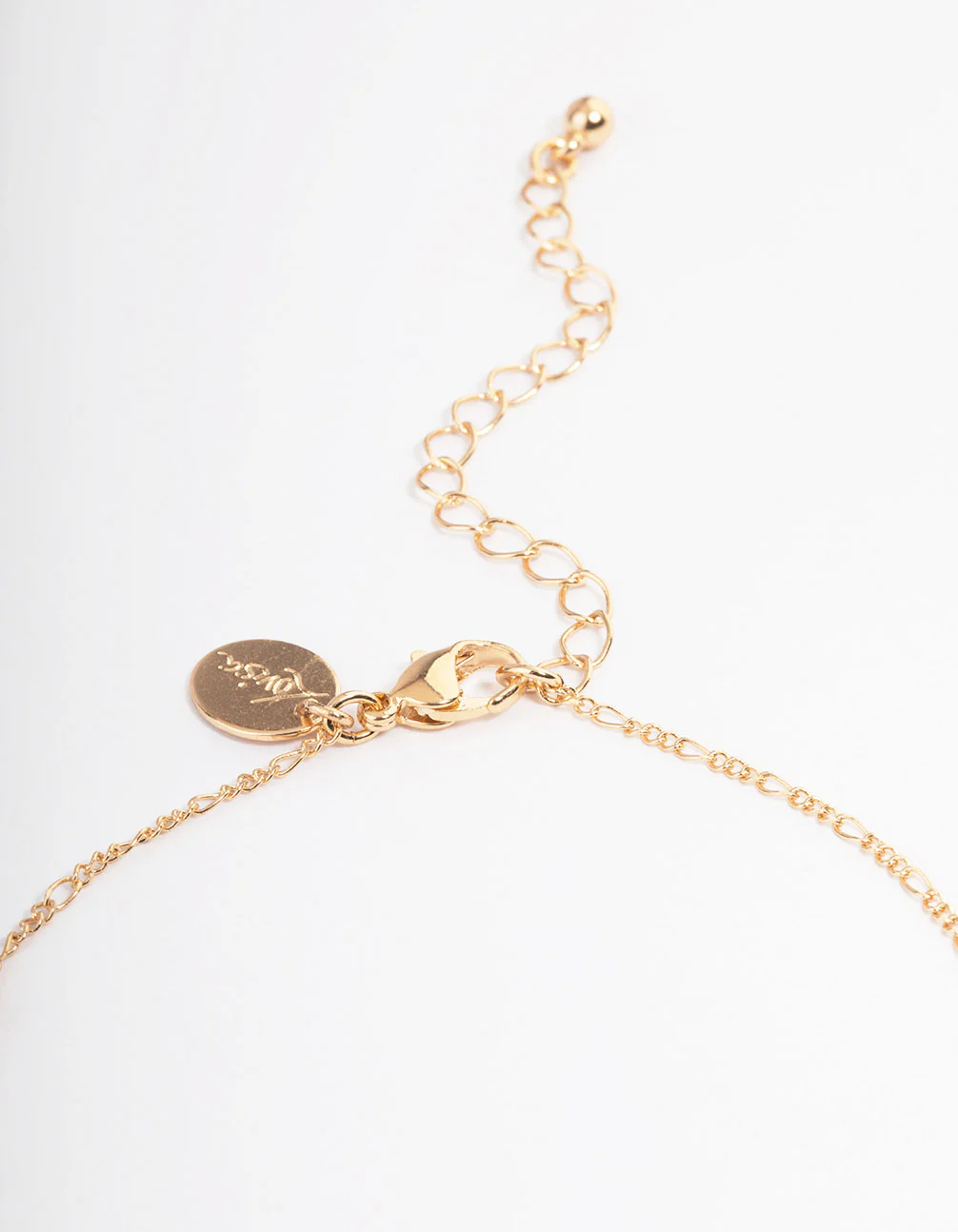 Gold Cubic Zirconia Diamante & Coin Drop Anklet - Image 3