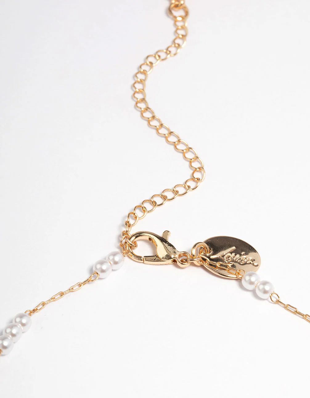 Gold Dainty Pearl Anklet - Image 3