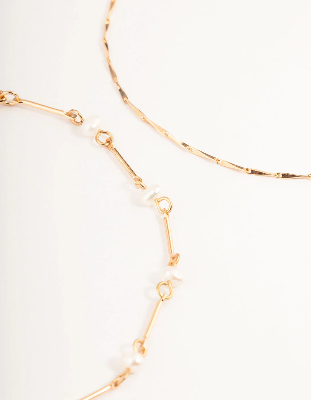 Gold Freshwater Pearl Anklet Pack - Image 2