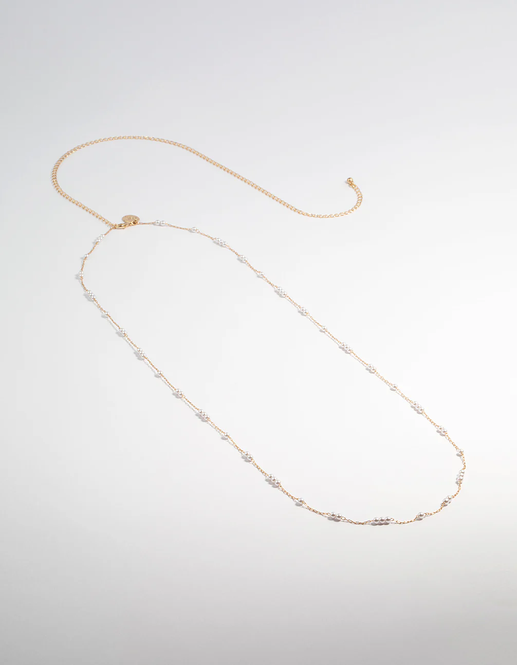 Gold Dainty Pearl Waist Chain - Image 3