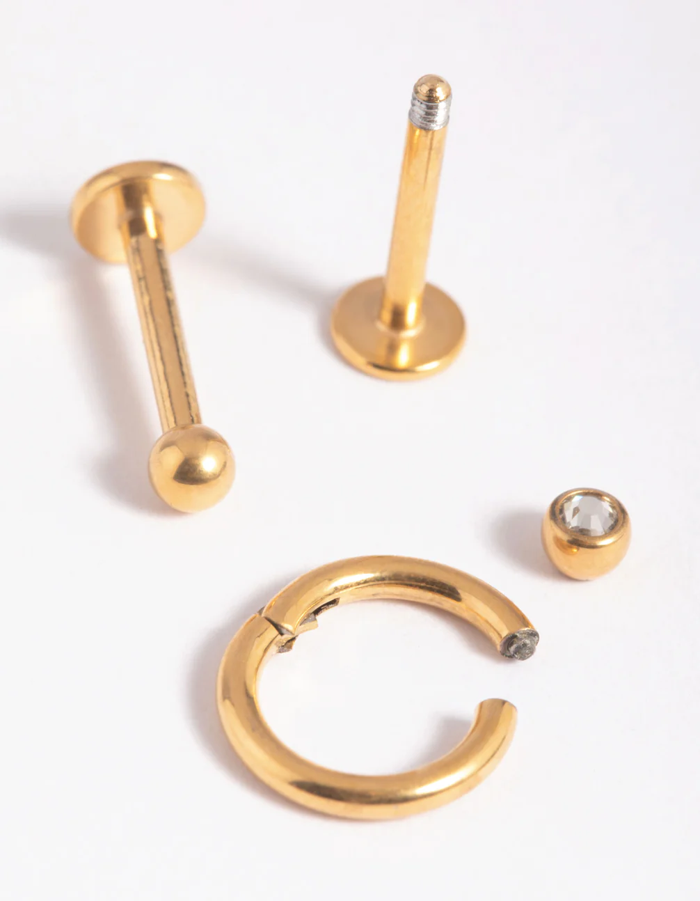 Gold Plated Surgical Steel Clicker Earring Pack - Image 3