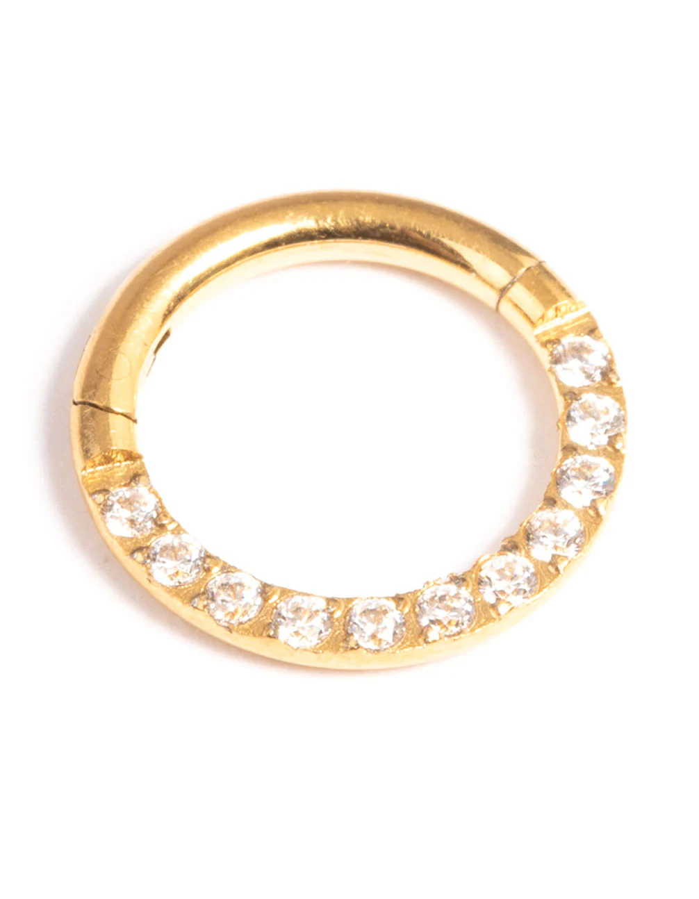 Gold Plated Surgcial Steel Clicker Ring 7mm - Image 3