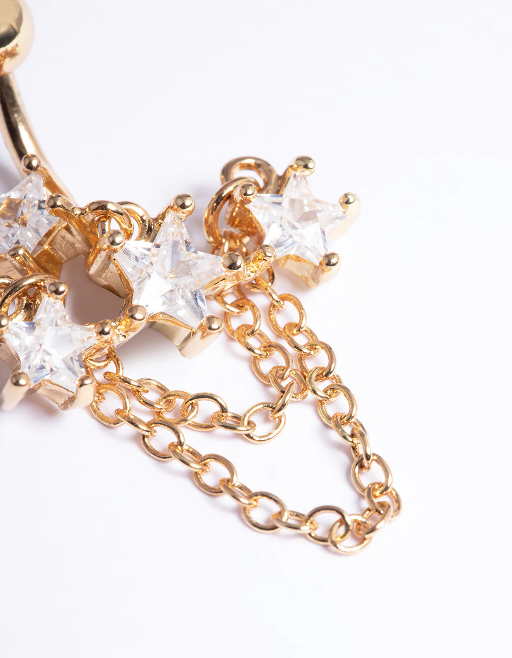 Gold Plated Surgical Steel Grand Star Belly Ring - Image 2