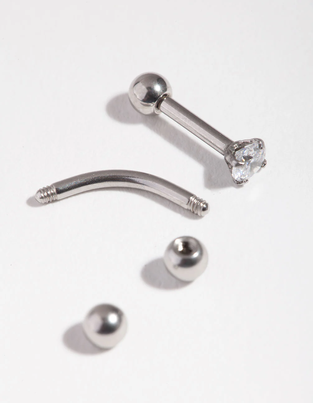Surgical Steel Ball & Cubic Zirconia Earring Pack - Image 3